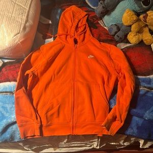 Nike zip hoodie  orange size L